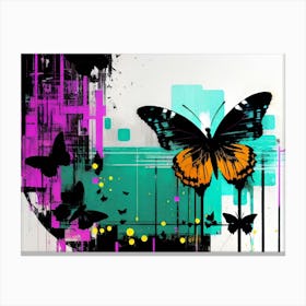 Abstract Butterfly Painting 2 Canvas Print