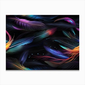 Colorful Feathers 6 Canvas Print