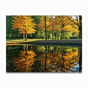 Serene Autumn Reflections 31 Canvas Print