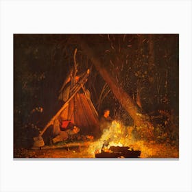 Camp Fire (1880), Winslow Homer Canvas Print