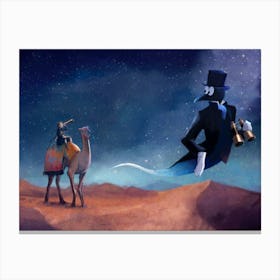 Journey With Night Canvas Print