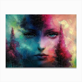 Woman'S Face Canvas Print