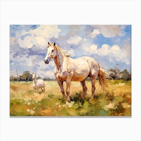 Horses Painting In Buenos Aires Province, Argentina, Landscape 2 Canvas Print