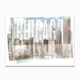Chicago Skyline Vintage Canvas Print