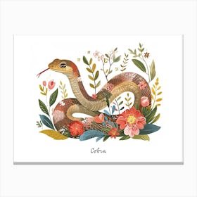 Little Floral Cobra 5 Poster Canvas Print