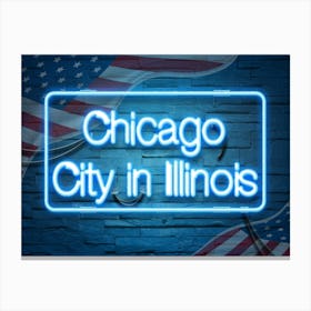 Chicago City In Illinois Canvas Print