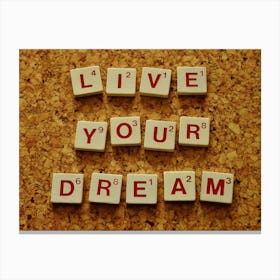 Live Your Dream Motivation Incentive Canvas Print