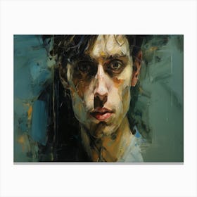 Man With Dark Hair Canvas Print