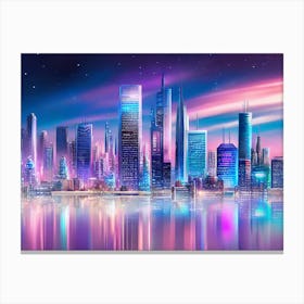 Futuristic Cityscape 42 Canvas Print