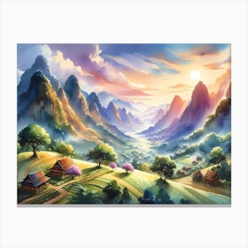 Chinese Landscape Painting 24 Canvas Print