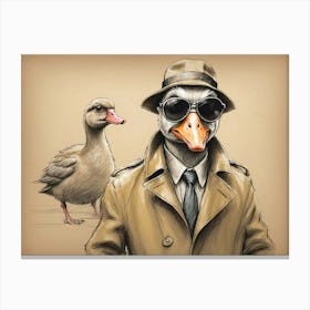 Detective Goose Canvas Print