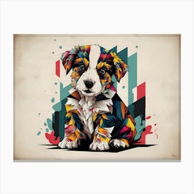 Puppy Print Canvas Print