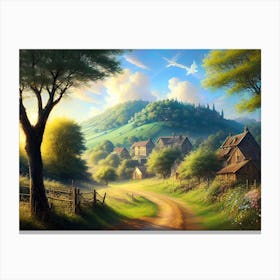 Village In The Countryside 1 Canvas Print