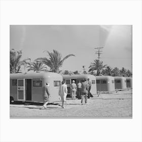 Untitled Photo, Possibly Related To Family Moving Into Trailer At The Fsa (Farm Security Administration) Camp Canvas Print
