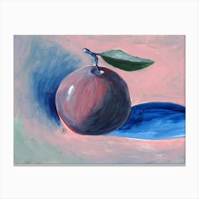 Apple With A Blue Shadow Canvas Print