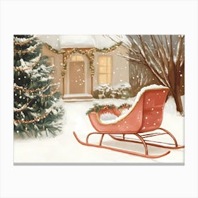 Christmas Sleigh 4 Canvas Print