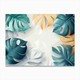 Tropical Leaves Background 7 Canvas Print