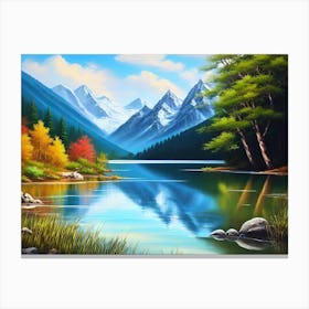 Mountain Landscape Painting 10 Canvas Print