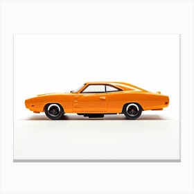 Toy Car 69 Dodge Charger Daytona Orange Canvas Print