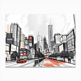 New York City Sketch 1 Canvas Print