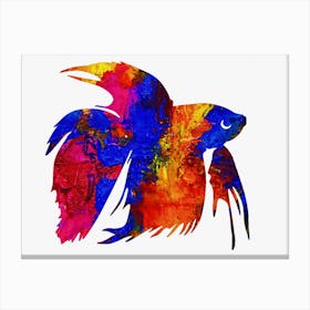 Animal Negative Space ― Betta Fish Canvas Print