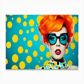 Polka Dot Girl 3 Canvas Print