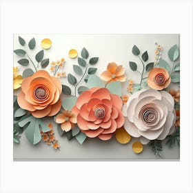 Paper Flowers Canvas Print