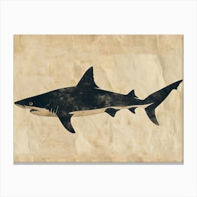 Port Jackson Shark Silhouette 6 Canvas Print