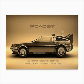 Back To The Future 3 Canvas Print