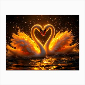 Heart Of The Swans Canvas Print