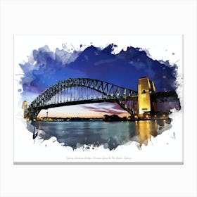 Sydney Harbour Bridge, Circular Quay & The Rocks, Sydney Canvas Print