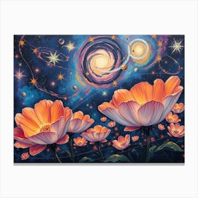 Flux Schnell A Sprawling Cosmic Landscape Of Giant Flowers Blo 2 Leinwandbild