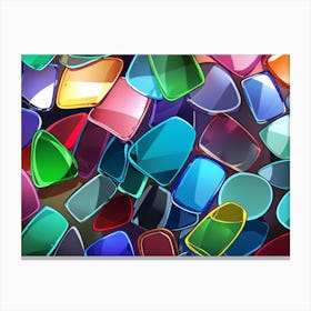 Colorful Glass Pieces Canvas Print