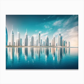 Dubai Skyline Gulf Luxury Skylines Looks Amazing In The Future Canvas Print