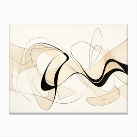 Abstract Wavy Lines Canvas Print