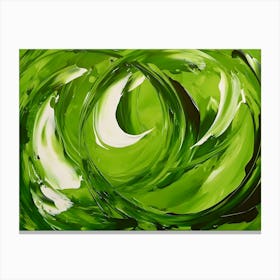 Green Swirl Canvas Print