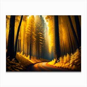 Road In The Forest 2 Canvas Print