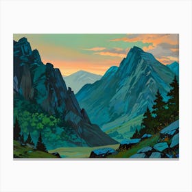 Mountain Scene Canvas Print