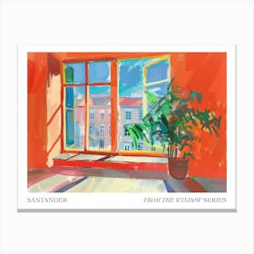 Santander From The Window Series Poster Painting 3 Canvas Print