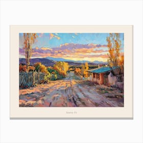 Western Sunset Landscapes Santa Fe New Mexico 1 Poster Canvas Print