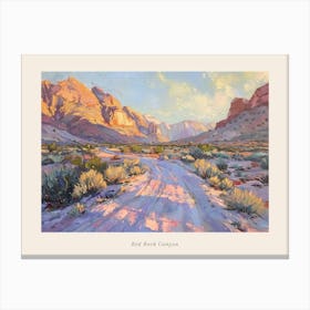 Western Sunset Landscapes Red Rock Canyon Nevada 2 Poster Canvas Print