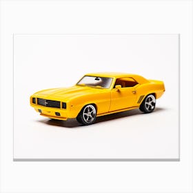 Toy Car 69 Camaro Yellow Canvas Print