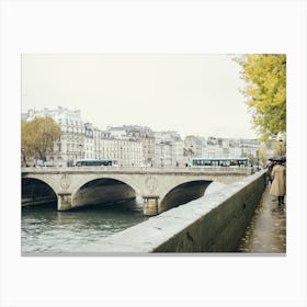 Walk In Rainy Paris Canvas Print