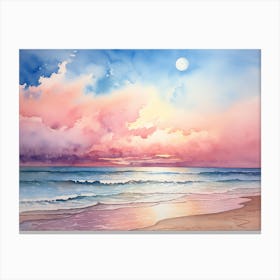 Sunset At The Beach 5 Canvas Print