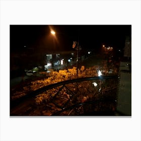 Night View From Balcony Canvas Print