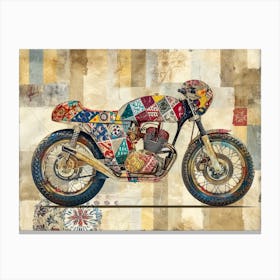 Vintage Colorful Scooter 8 Canvas Print