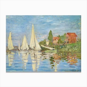Regattas At Argenteuil, Claude Monet Canvas Print