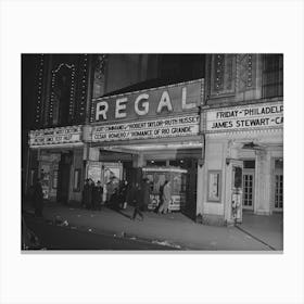 Untitled Photo, Possibly Related To Movie Theater, Southside, Chicago, Illinois By Russell Lee Canvas Print