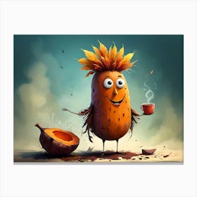 Happy Harvest Brew #3 1 Canvas Print