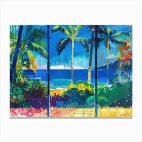 Honolulu From The Window View Painting 3 Canvas Print